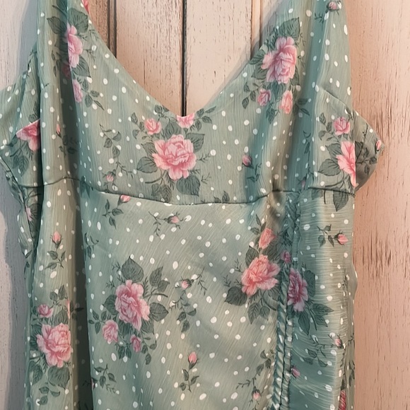 Floral Green Maxi Dress - Picture 7 of 16